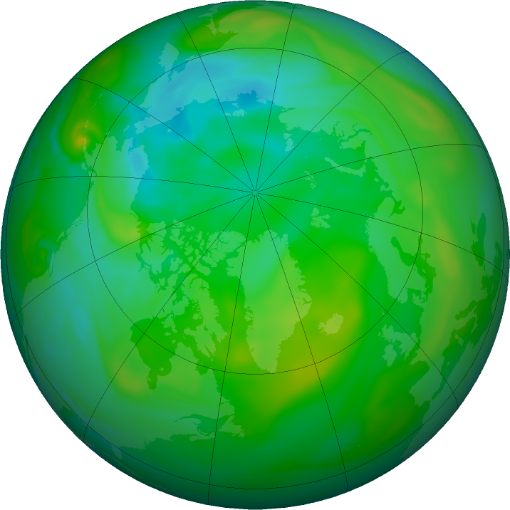 Arctic ozone map for 10 August 2022